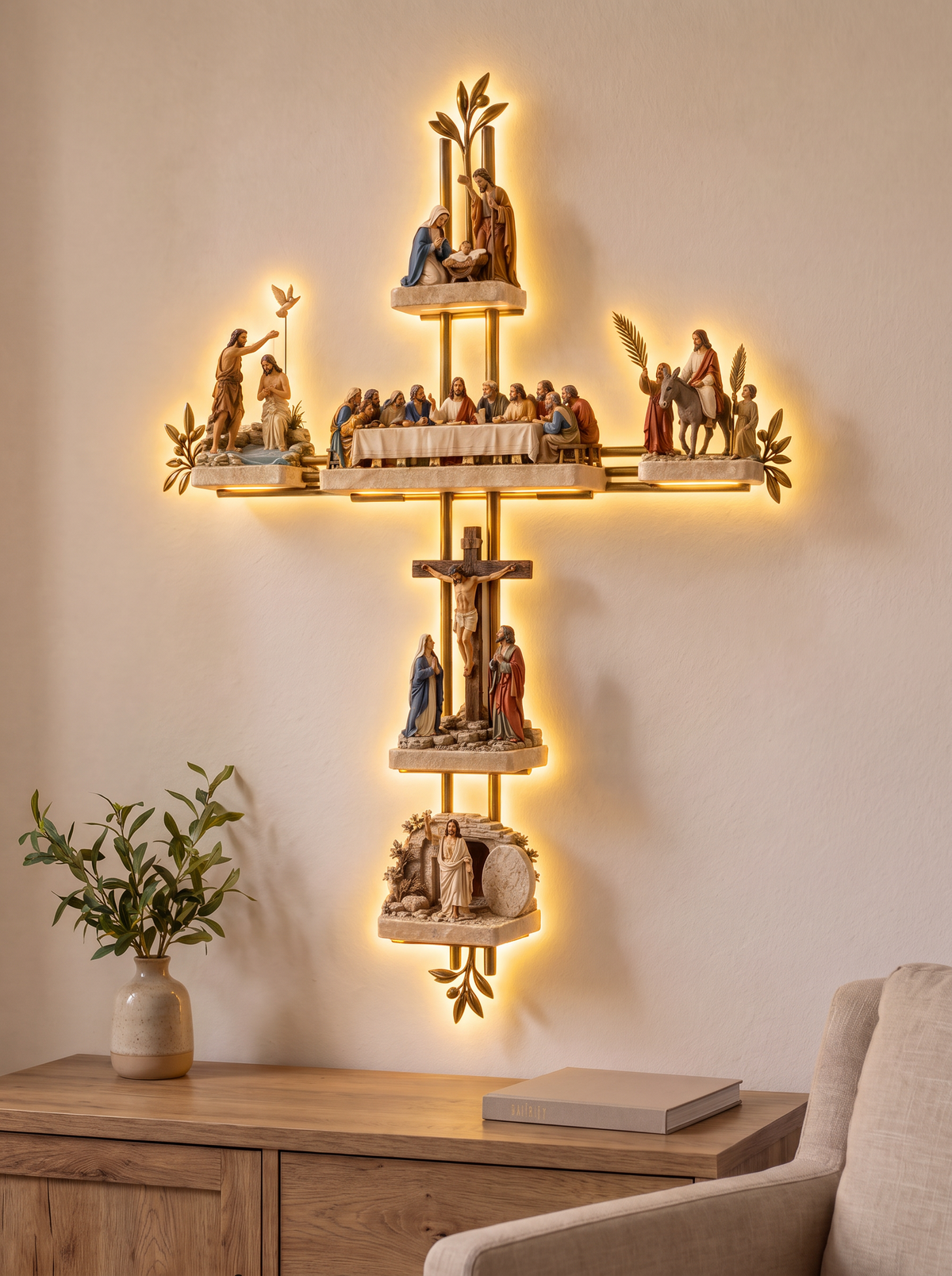 Faithkeeper Illuminated Gospel Cross